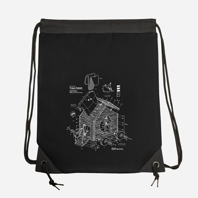 Trojan Rabbit-none drawstring bag-vomaria