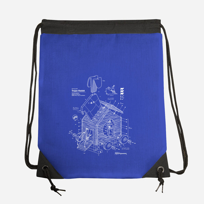Trojan Rabbit-none drawstring bag-vomaria