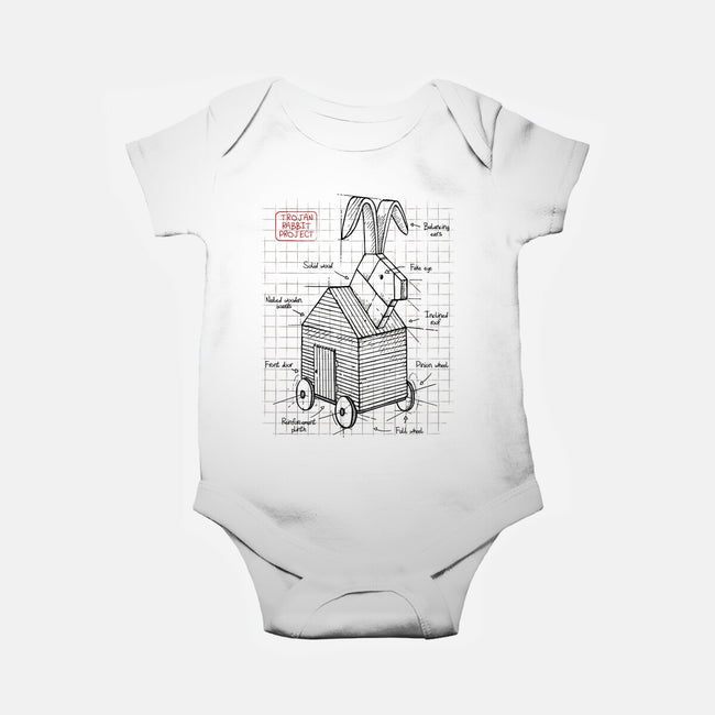 Trojan Rabbit Project-baby basic onesie-ducfrench