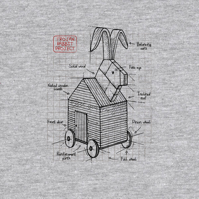 Trojan Rabbit Project-womens fitted tee-ducfrench