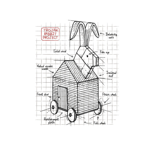 Trojan Rabbit Project-baby basic onesie-ducfrench