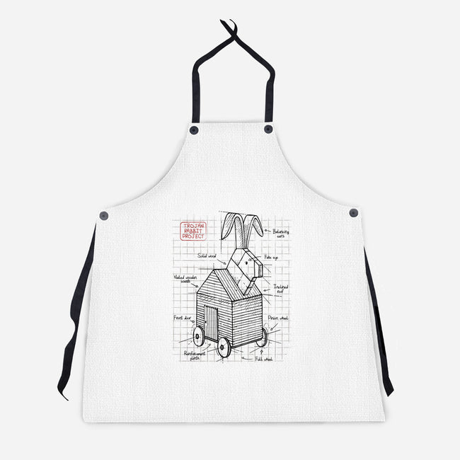 Trojan Rabbit Project-unisex kitchen apron-ducfrench