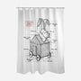 Trojan Rabbit Project-none polyester shower curtain-ducfrench