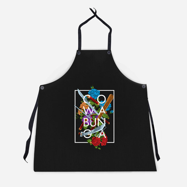 Turtle Battle Cry-unisex kitchen apron-manoystee