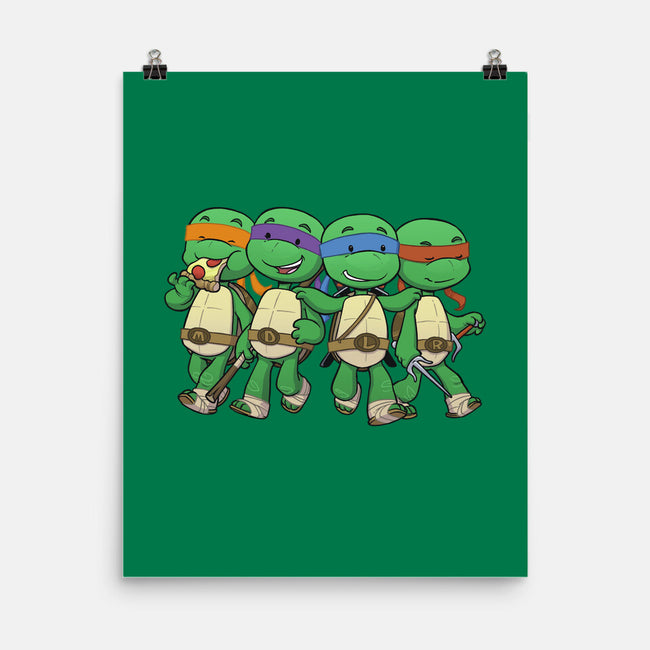 Turtle BFFs-none matte poster-DoOomcat