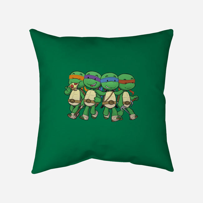 Turtle BFFs-none non-removable cover w insert throw pillow-DoOomcat