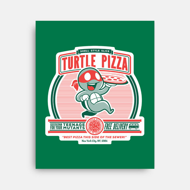 Turtle Pizza-none stretched canvas-owlhaus