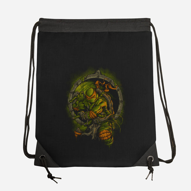 Turtle Titan-none drawstring bag-coldfireink