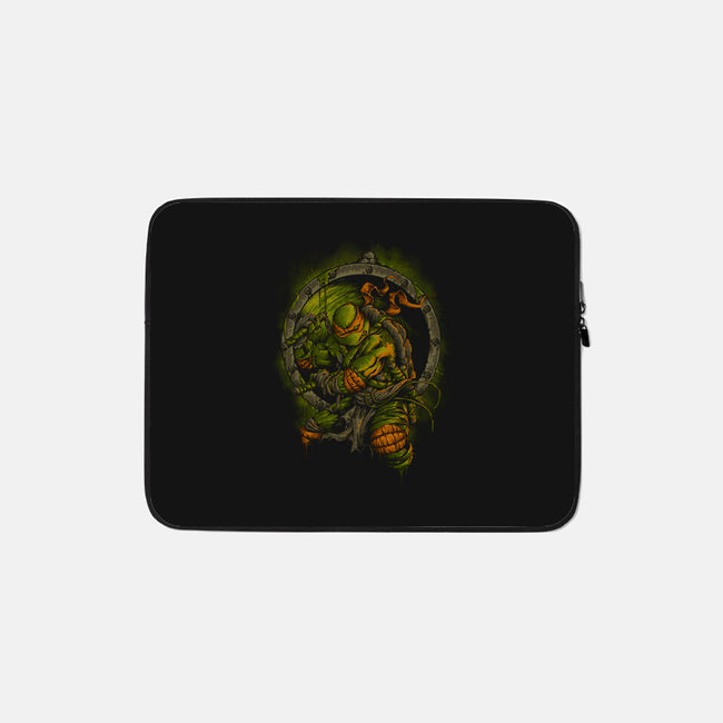 Turtle Titan-none zippered laptop sleeve-coldfireink