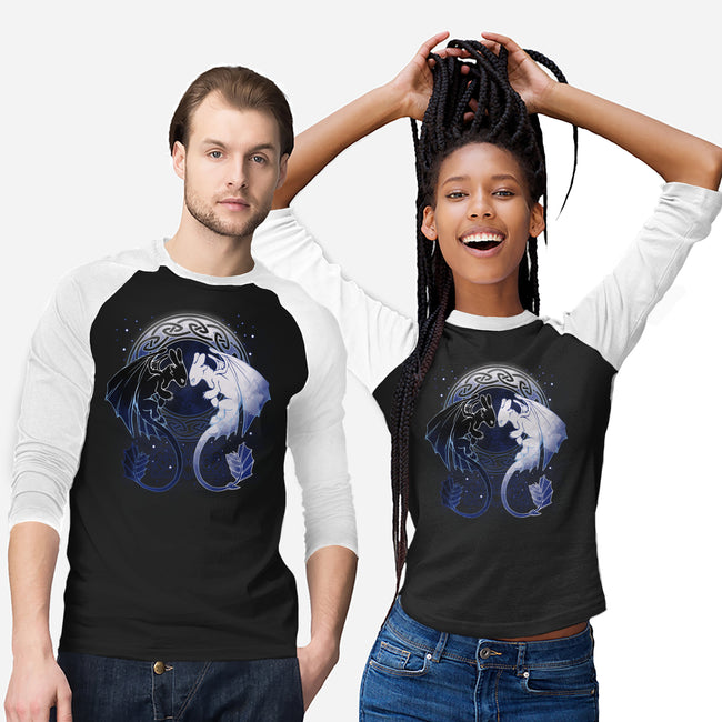 Two Dragons-unisex baseball tee-xMorfina