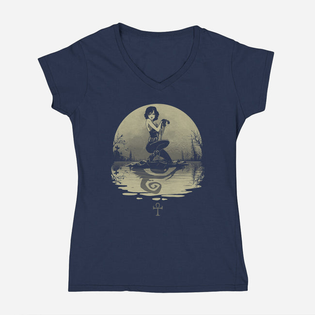 Sailing With Death-womens v-neck tee-Rodrigo Gafa