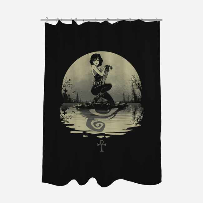 Sailing With Death-none polyester shower curtain-Rodrigo Gafa