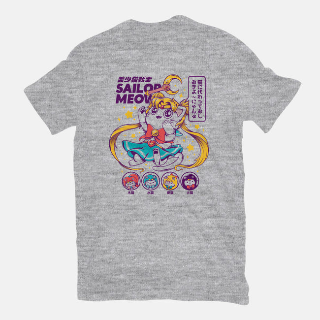 Sailor Meow-womens fitted tee-ilustrata