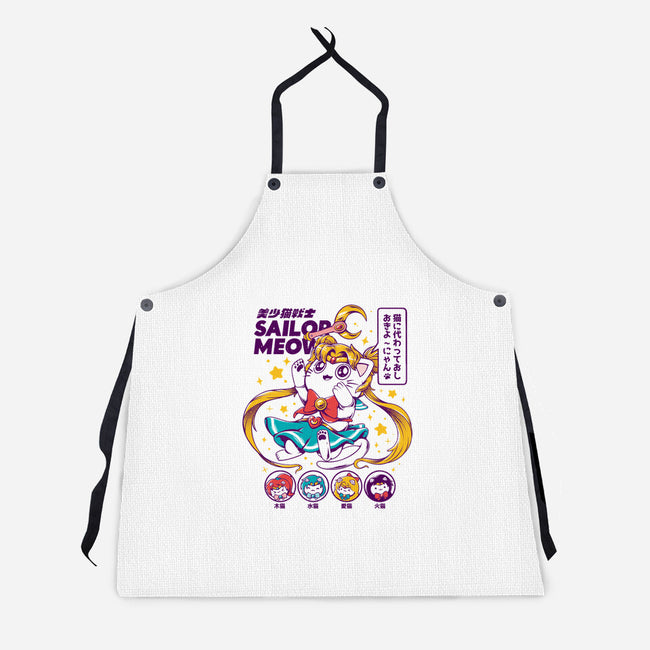 Sailor Meow-unisex kitchen apron-ilustrata