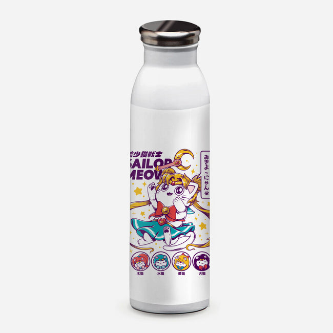 Sailor Meow-none water bottle drinkware-ilustrata
