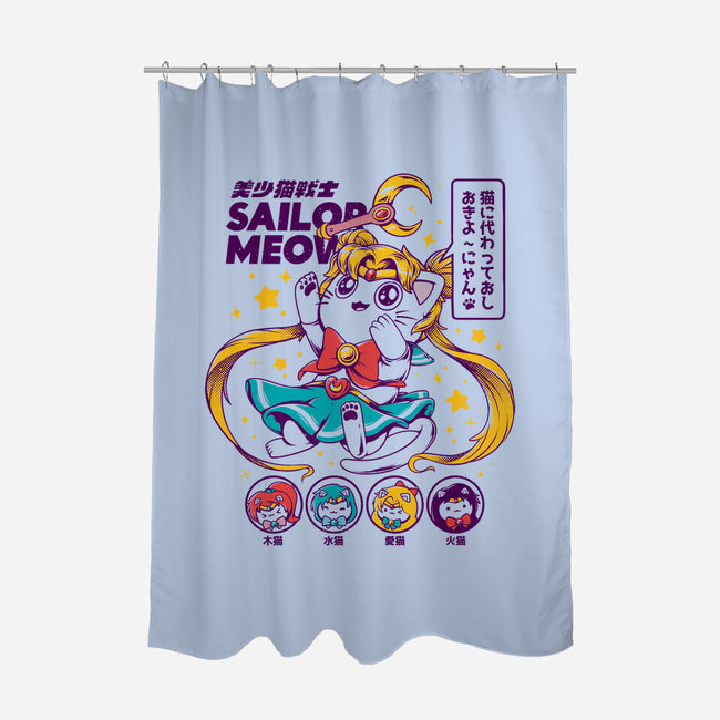 Sailor Meow-none polyester shower curtain-ilustrata