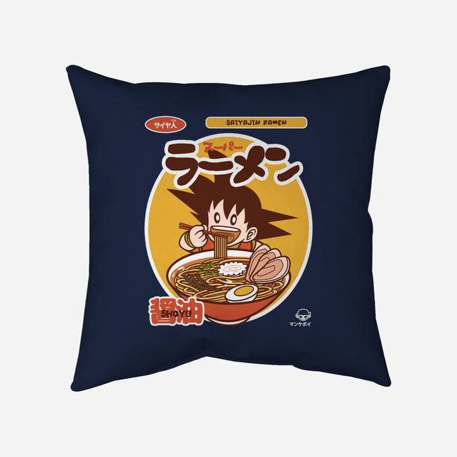 Saiyajin Ramen-none removable cover throw pillow-mankeeboi