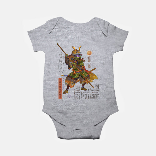 Samurai Donatello-baby basic onesie-ChetArt