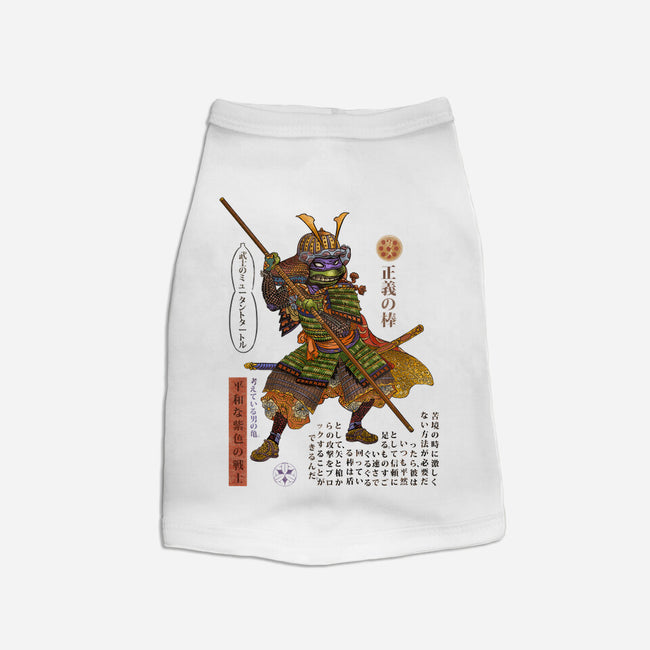Samurai Donatello-dog basic pet tank-ChetArt