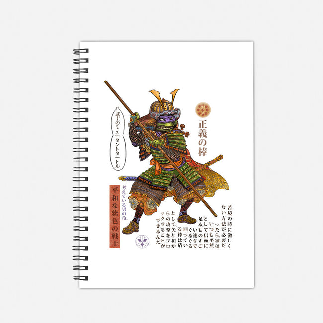 Samurai Donatello-none dot grid notebook-ChetArt