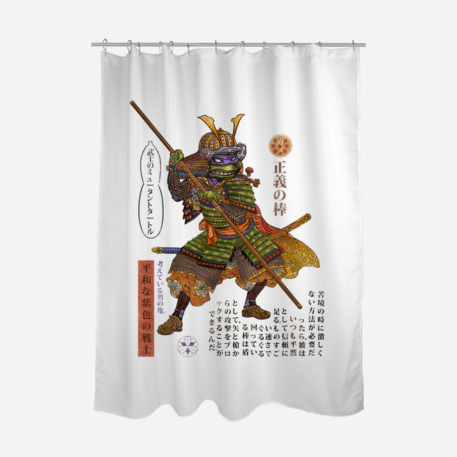 Samurai Donatello-none polyester shower curtain-ChetArt