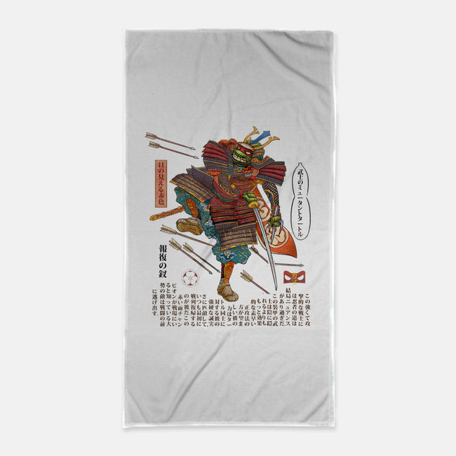 Samurai Raphael-none beach towel-ChetArt