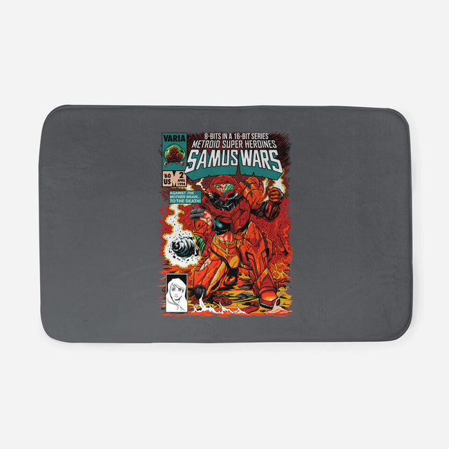 Samus Wars-none memory foam bath mat-ninjaink