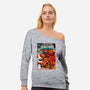 Samus Wars-womens off shoulder sweatshirt-ninjaink
