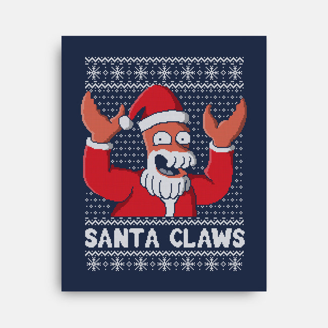 Santa Claws-none stretched canvas-NemiMakeit