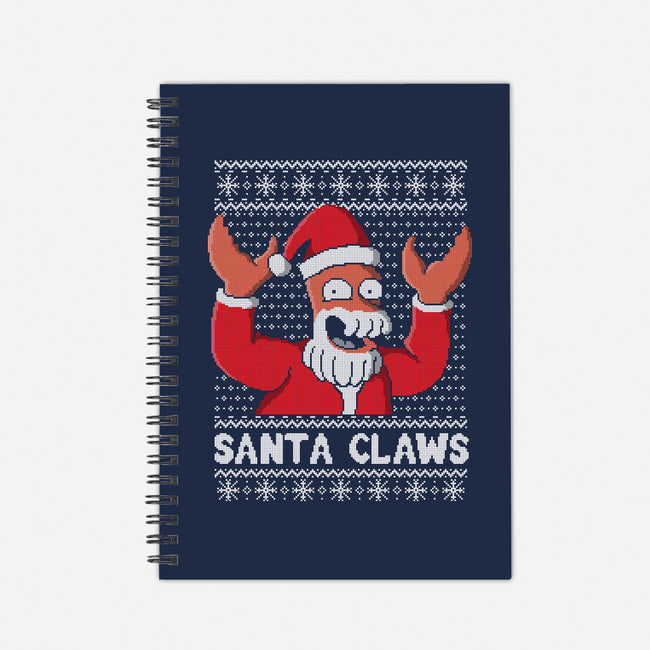 Santa Claws-none dot grid notebook-NemiMakeit