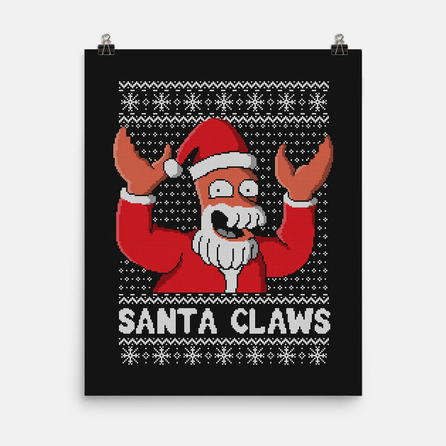 Santa Claws-none matte poster-NemiMakeit