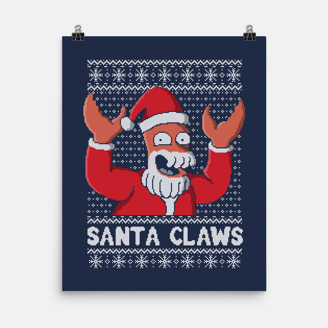 Santa Claws-none matte poster-NemiMakeit