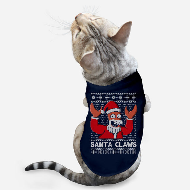 Santa Claws-cat basic pet tank-NemiMakeit