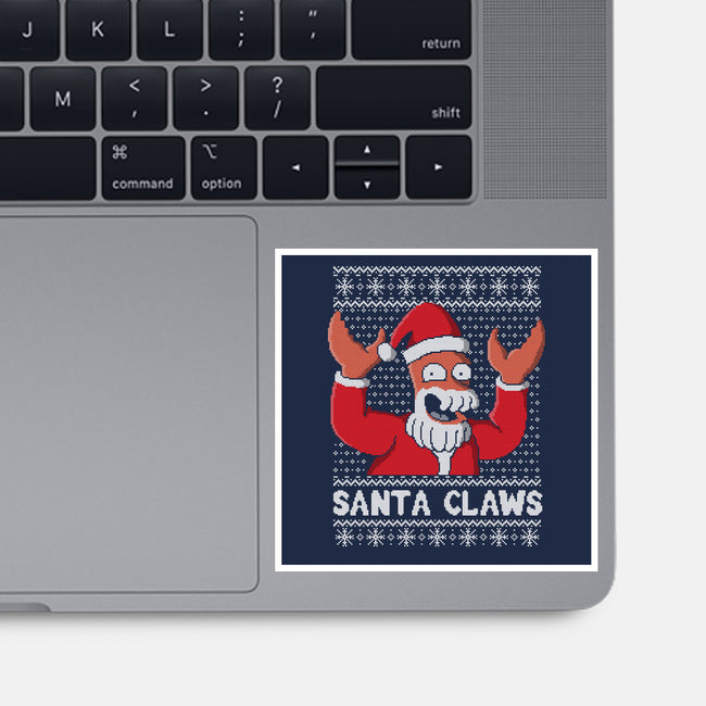 Santa Claws-none glossy sticker-NemiMakeit