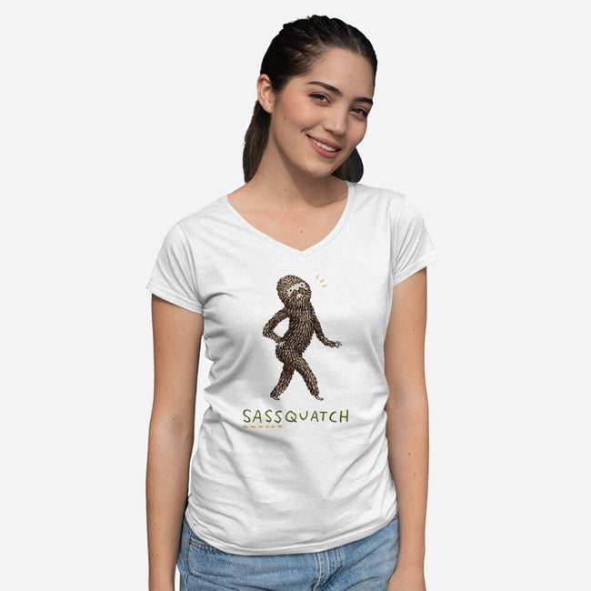 Sassquatch-womens v-neck tee-SophieCorrigan
