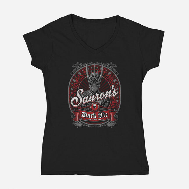 Sauron's Dark Ale-womens v-neck tee-teeninja