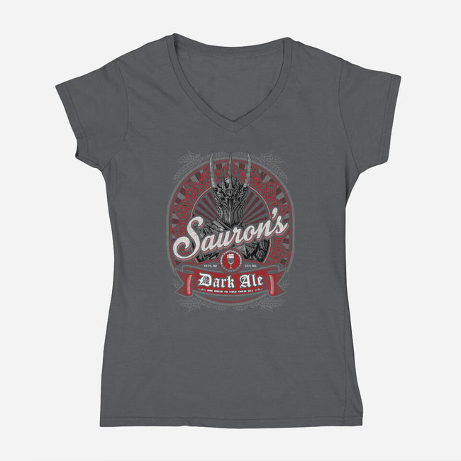 Sauron's Dark Ale-womens v-neck tee-teeninja