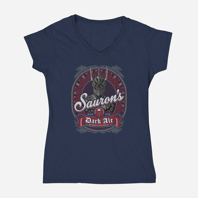 Sauron's Dark Ale-womens v-neck tee-teeninja