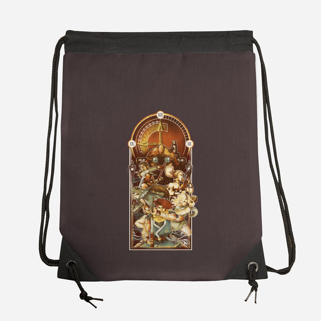 Save Our Past, Present, and Future-none drawstring bag-Creative Outpouring