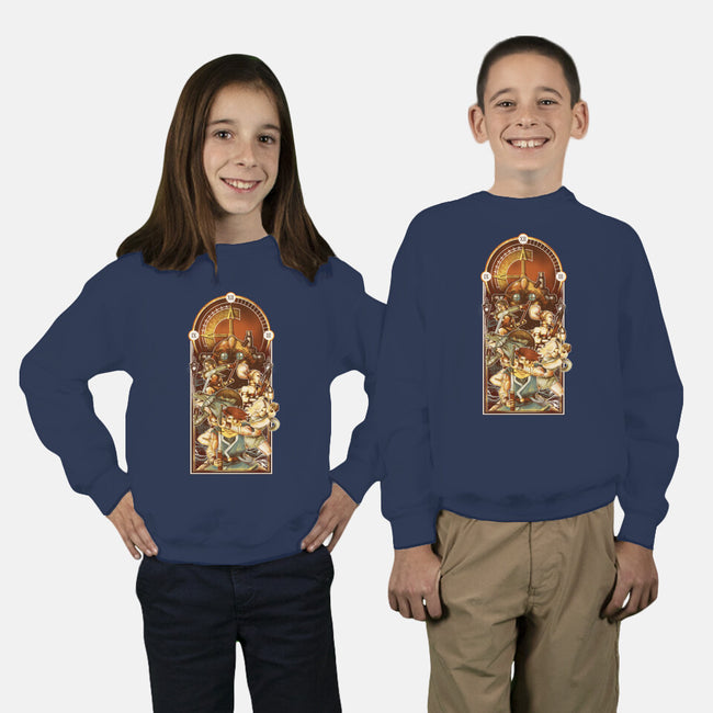 Save Our Past, Present, and Future-youth crew neck sweatshirt-Creative Outpouring