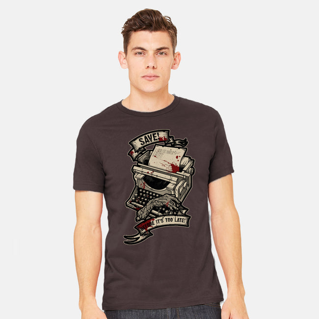 Save Point 2-mens heavyweight tee-Letter_Q
