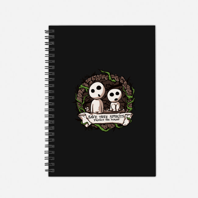 Save The Tree Spirits-none dot grid notebook-ducfrench
