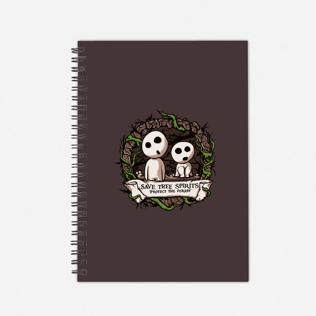Save The Tree Spirits-none dot grid notebook-ducfrench