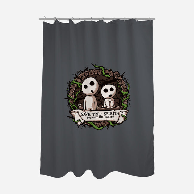 Save The Tree Spirits-none polyester shower curtain-ducfrench
