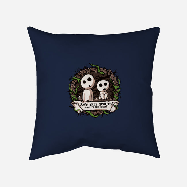 Save The Tree Spirits-none removable cover w insert throw pillow-ducfrench