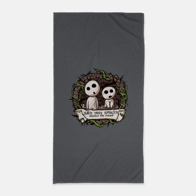 Save The Tree Spirits-none beach towel-ducfrench
