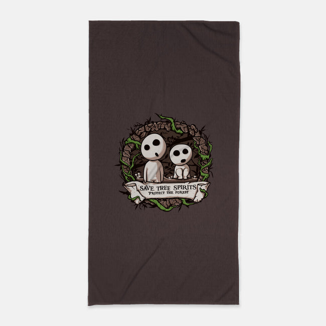 Save The Tree Spirits-none beach towel-ducfrench