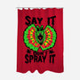 Say It Don't Spray It-none polyester shower curtain-Tabners