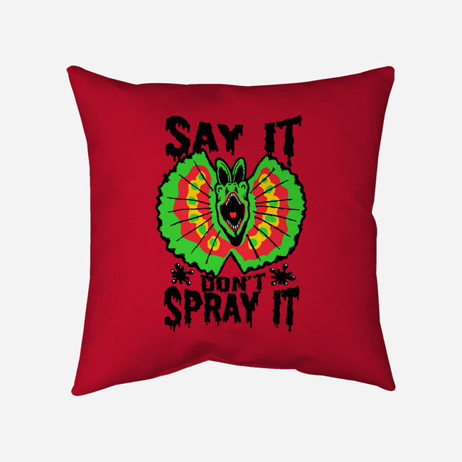 Say It Don't Spray It-none removable cover w insert throw pillow-Tabners