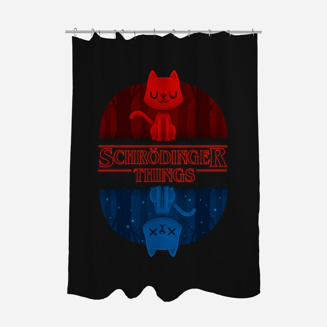 Schrodinger Things-none polyester shower curtain-IdeasConPatatas